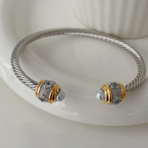 White and gold bangle