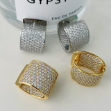 Pave zircon chunky hoop