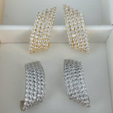 Pave zicron party earrings