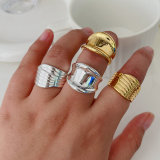Metal 18k gold plated ring