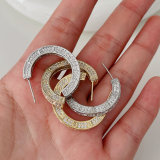 Pave fashion hoop