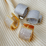 Pave zircon chunky hoop