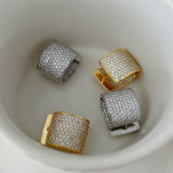 Pave zircon chunky hoop