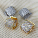 Pave zircon chunky hoop