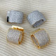 Pave zircon chunky hoop