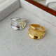 Metal 18k gold plated ring