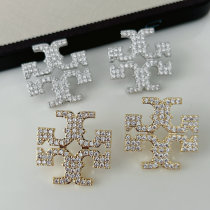 Pave TB earrings
