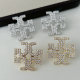 Pave TB earrings