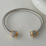 White and gold bangle