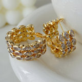 Pave zircon chunky hoop