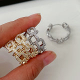Pave small chain hoop