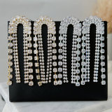 Pave long zircon party earrings