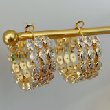 Pave zircon chunky hoop