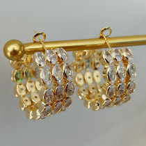 Pave zircon chunky hoop