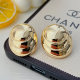 Metal round earrings