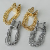 Bead chain tassel earrings