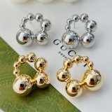 Metal ball earrings