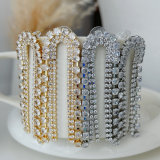 Pave long zircon party earrings
