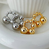 Metal ball earrings