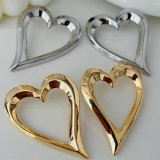 Chunky metal heart earrings