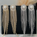 Chain tassel party earrings