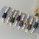 Pave teddy bear glass plear bracelet