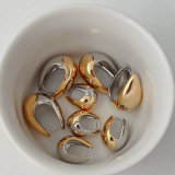 Double silver and gold drop earrings