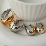 Double silver and gold drop earrings
