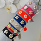 Hand made fresh water pearl flower bracelet