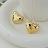 Metal heart earrings