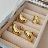 Small moom metal earrings
