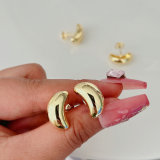Small moom metal earrings