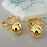 Chunky metal ball ring