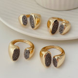 Black zircon ring
