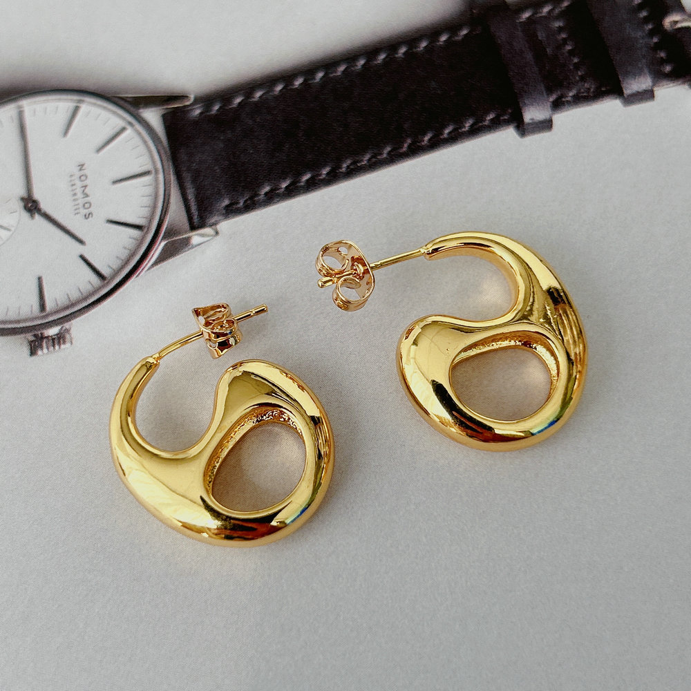 Coffe nose metal earrings