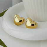 Metal heart earrings