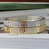 Pave zircon cross bangle