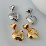 Metal heart earrings