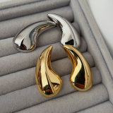 S shape metal earrings