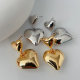 Metal heart earrings