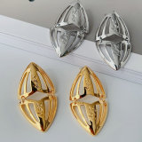 Metal ysl earrings