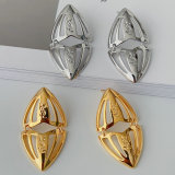 Metal ysl earrings