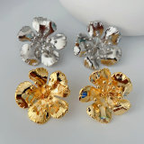 Metal flower earrings