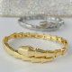 Pave metal snake bangle