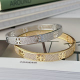 Pave zircon cross bangle