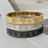 Pave clover bangle