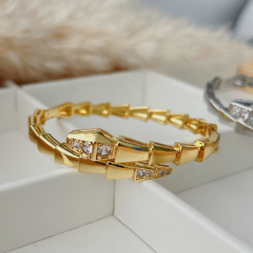 Pave snake bangle