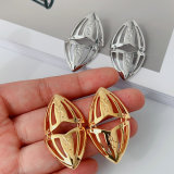 Metal ysl earrings