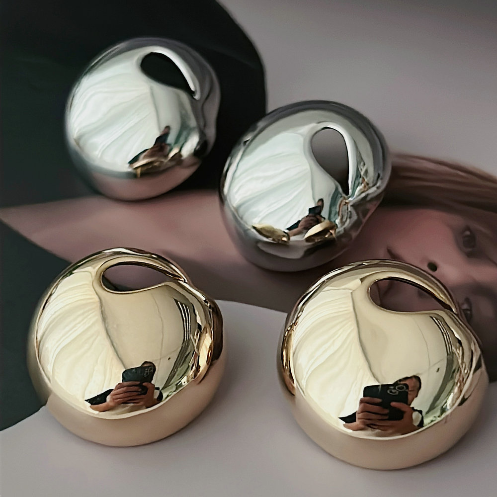 Metal chunky earrings