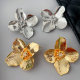 Metal flower earrings